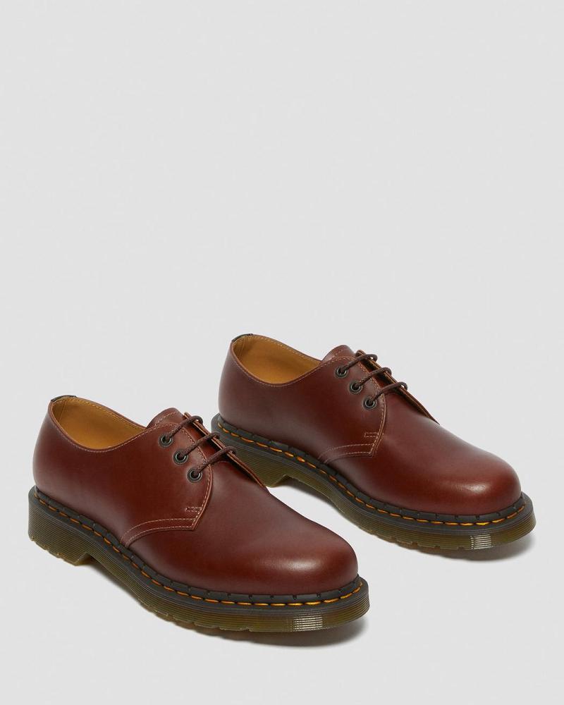 Dr Martens 1461 Men's Abruzzo Læder Oxford Sko Herre Brune Sort | DK 599SGL